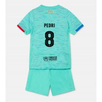 Camiseta Barcelona Pedri Gonzalez #8 Tercera Equipación para niños 2023-24 manga corta (+ pantalones cortos)
